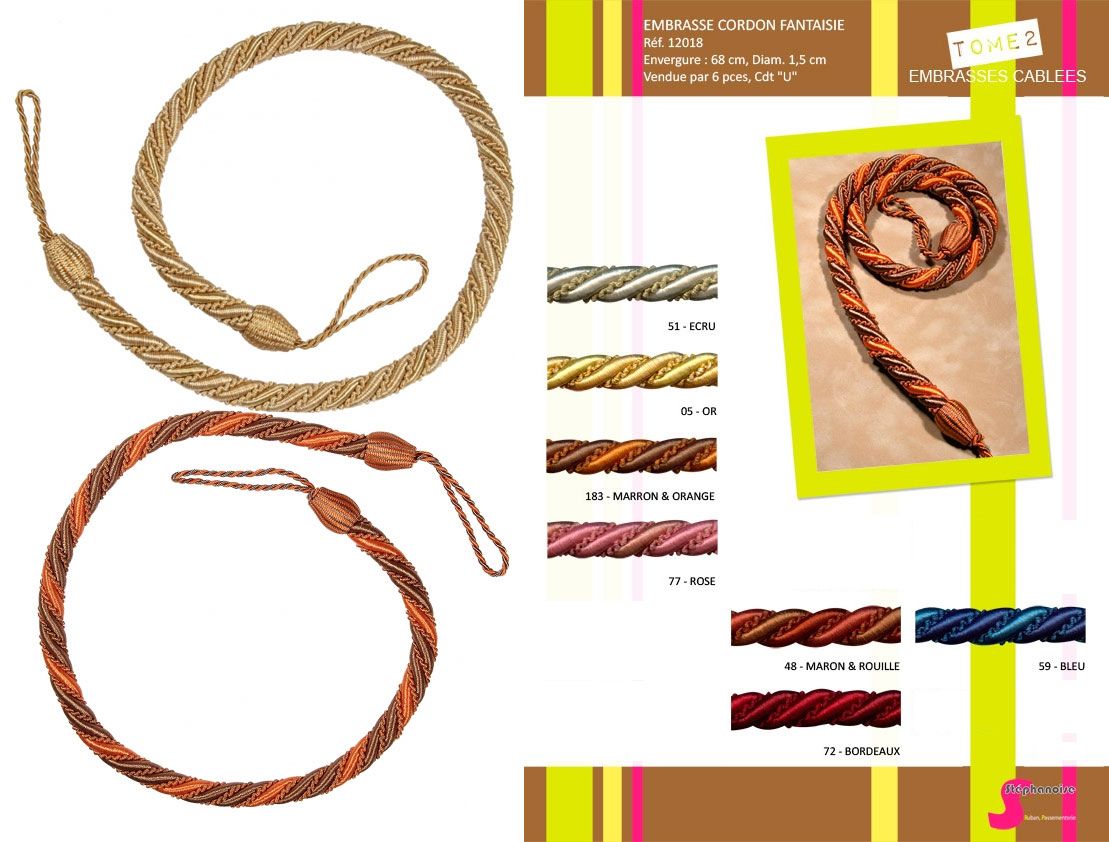 12018 Fancy Twisted Cord Tieback