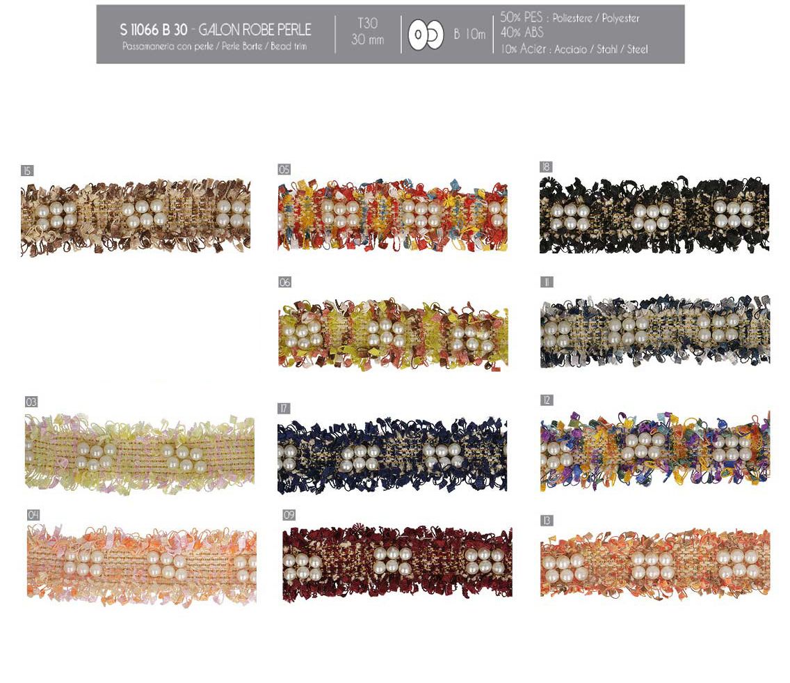 11066 Pearl Bead Trim, 30mm