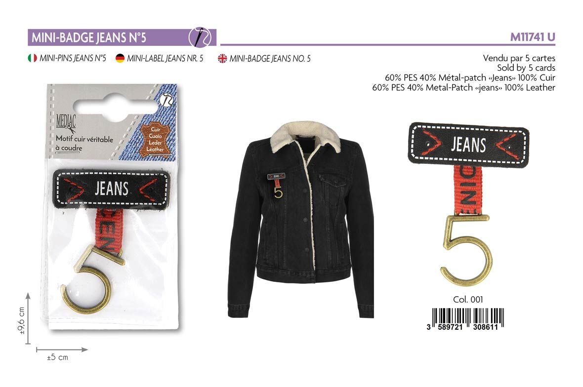 M11741 Mini Badge "Jeans #5"