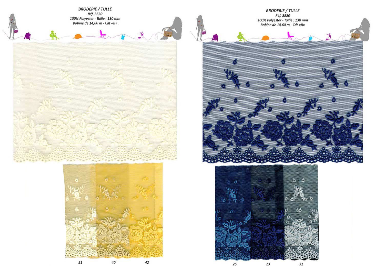 03530 Embroidered Lace, 130mm