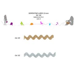 00168 Lurex Ric-Rac 13mm