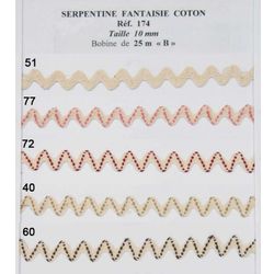 00174 Novelty Cotton Ric Rac, 10mm