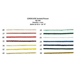00648 Twisted Cording, Acetate/Viscose, 3mm