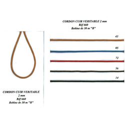 00660 100% Leather Cord, 2mm