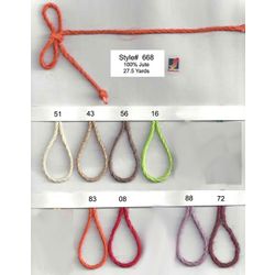 00668 100% Jute, Twisted Cord, 3mm