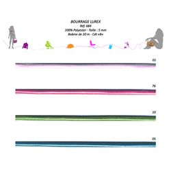 00684 Pastel Lurex Polyester Cord, 5mm