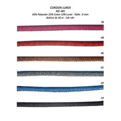 00685 Lurex Cord, 6mm