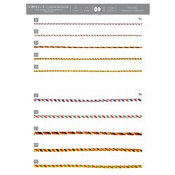 00784 Tricolor Cord, 2mm & 4mm