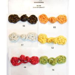 00836 Frog Closure, Cotton wrapped