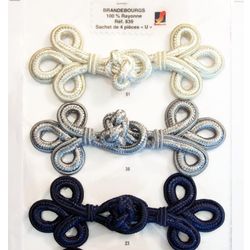 00839 Frog Closure, 100% Rayon