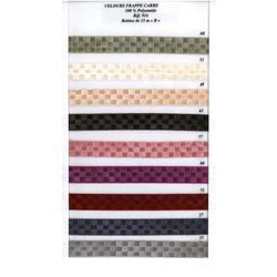 00916 Velvet Ribbon w/ Squares, 16mm