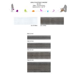 00957 Elastic, 13mm/19mm/25mm/35mm