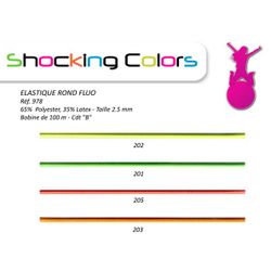 00978 Elastic Rattail, 2.5mm Fluorescent