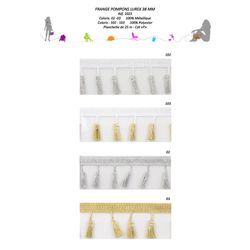 01023 Lurex Tassel Fringe, 38mm