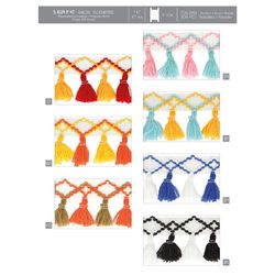 01024 Multicolor Tassel Fringe, 47mm