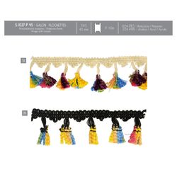 01027 Multicolor Tassel Fringe, 45mm