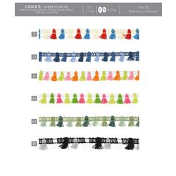 01030 Multicolor Tassel Fringe, 15mm