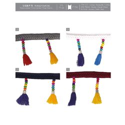 01038 Fringe Pom-Poms and Beads, 75mm