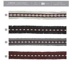 01039 Double Edge Fringe Trim, 25mm