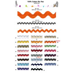 01163 100% Cotton Ric-Rac, 35mm