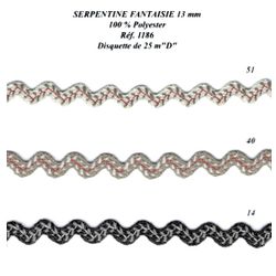 01186 Ric Rac - Stitched Vine - 13mm