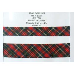 01706 Cotton Bias, Plaid, 20mm & 30mm