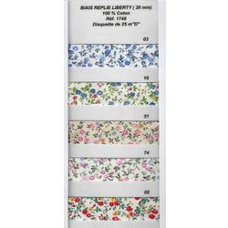 01748 Floral Print Bias , 100% Cotton