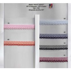 01761 Gingham Bias with Picot Edge