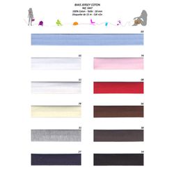 01847 100% Cotton Jersey Bias, 18mm