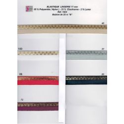 01904 Lingerie Elastic Foldover, 17mm