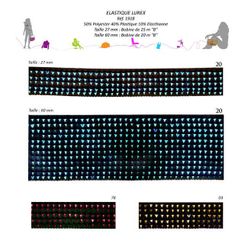 01918 Elastic Trim with Lurex, 27 & 60mm