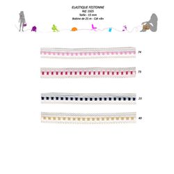 01925 Stripes on Mesh Elastic Trim, 15mm