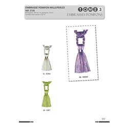 02720 Shiny Tassel Tieback, 49cm
