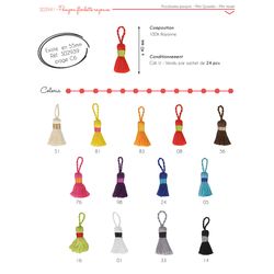 02941 Rayon Mini Tassel, 2.5cm