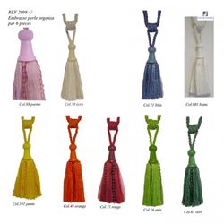 02998 Tieback w/ Bead & Organza Accents