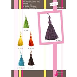 02999 Tassel with Organdy & Bead