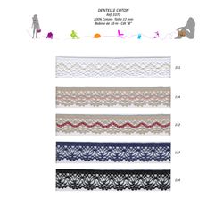 03370 100% Cotton Lace, 22mm