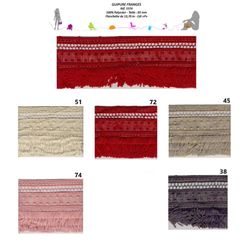 03374 Fringe with Lace Header, 65mm