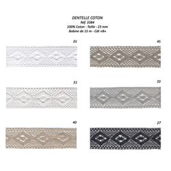 03384 100% Cotton Lace, 23mm