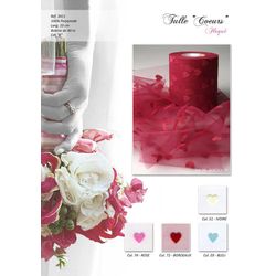 03411 Polyamide Tulle with Hearts, 10cm