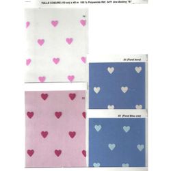 03411 Polyamide Tulle with Hearts, 10cm