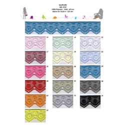 03719 Polyester Guipure Flower Lace 30mm