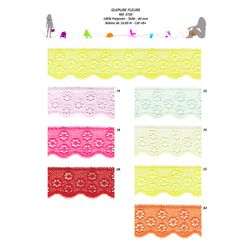 03720 Polyester Guipure Flower Lace 40mm