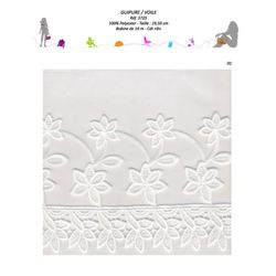03725 Guipure Lace w/ Shear Top, 19.5cm