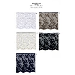 03734 Embroidered Lace on Tulle 75mm