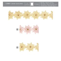03759 Flower Trim w/ Rhinestones, 35mm