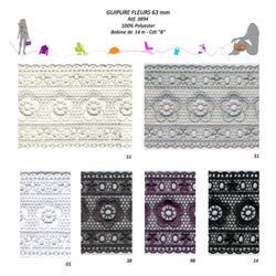 03894 Venise Lace - Flowers - 63mm