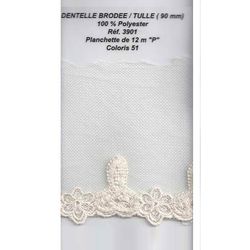 03901 Embroidered Tulle, 90mm