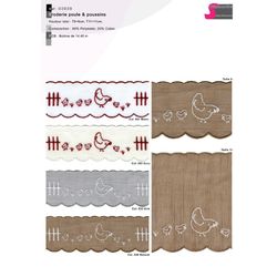 03939 Hen & Chicks Embroidered Trim