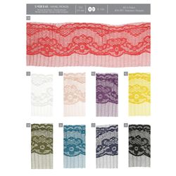 04128 Pleated Raschel Lace, 65mm
